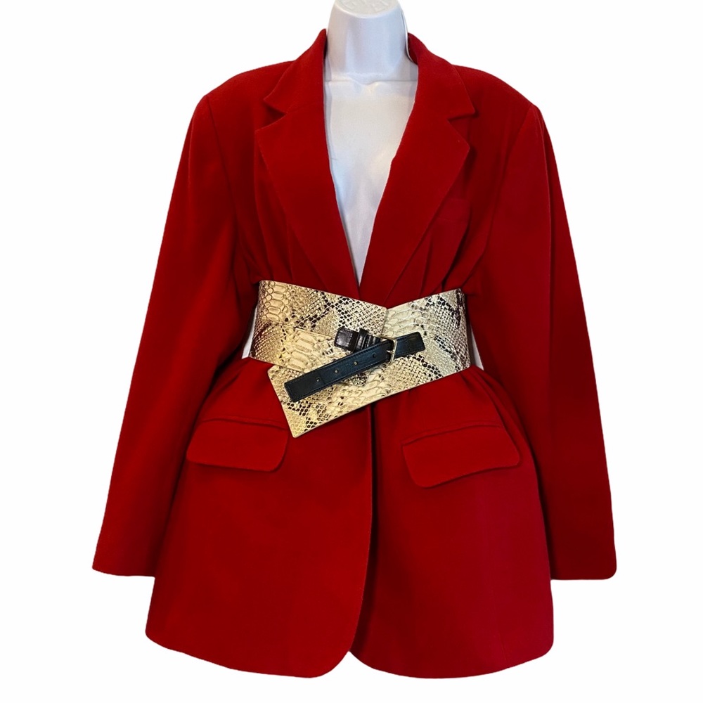VINTAGE Red Wool Blazer Sports Coat By Sag Harbor